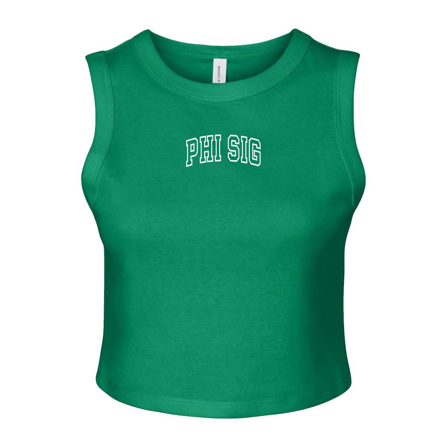 Phi Sigma Sigma Classic Green Crop Top