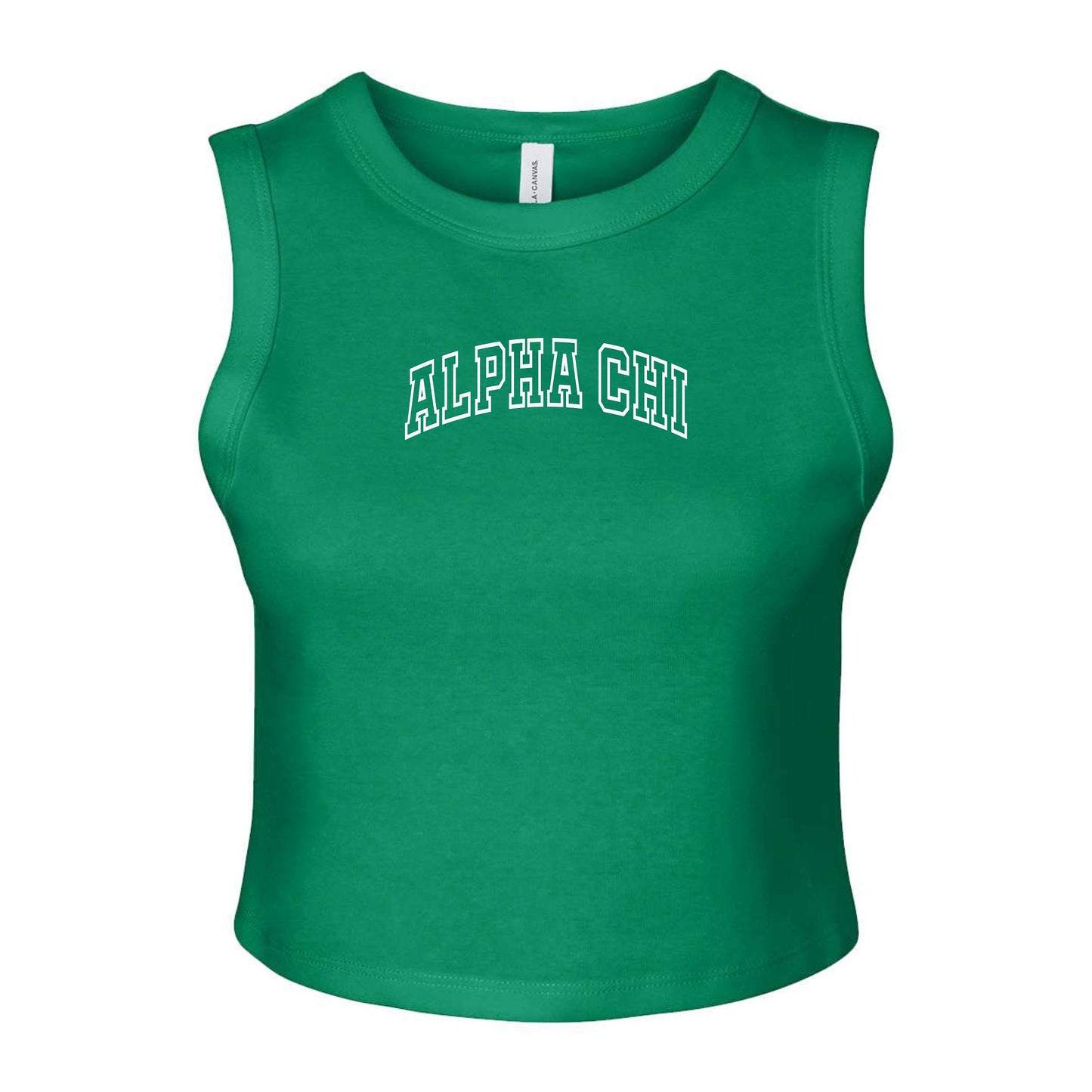 Alpha Chi Omega Classic Green Crop Top