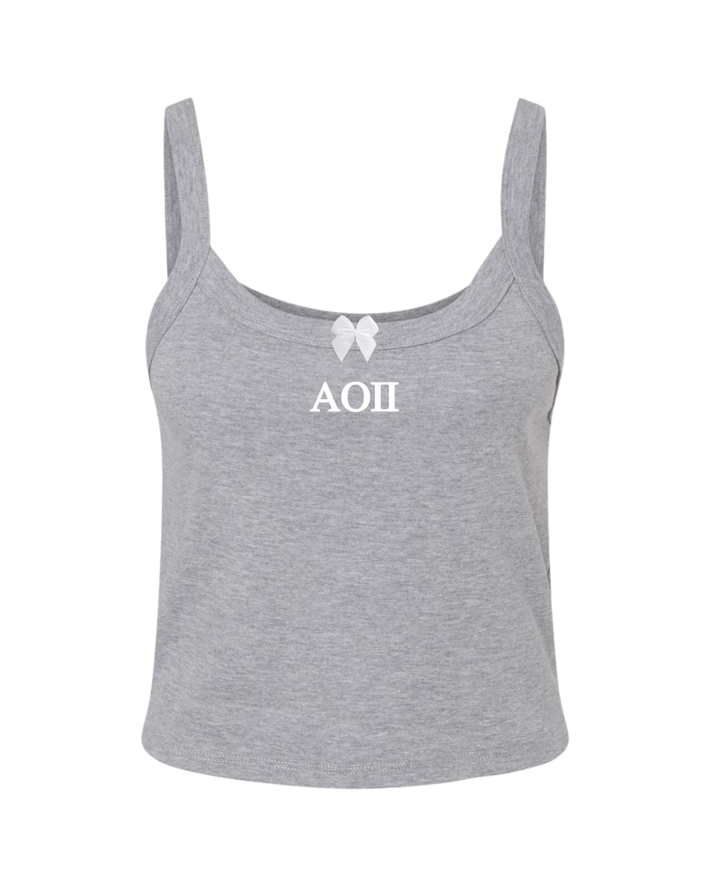 Alpha Omicron Pi Bow Down Crop Top