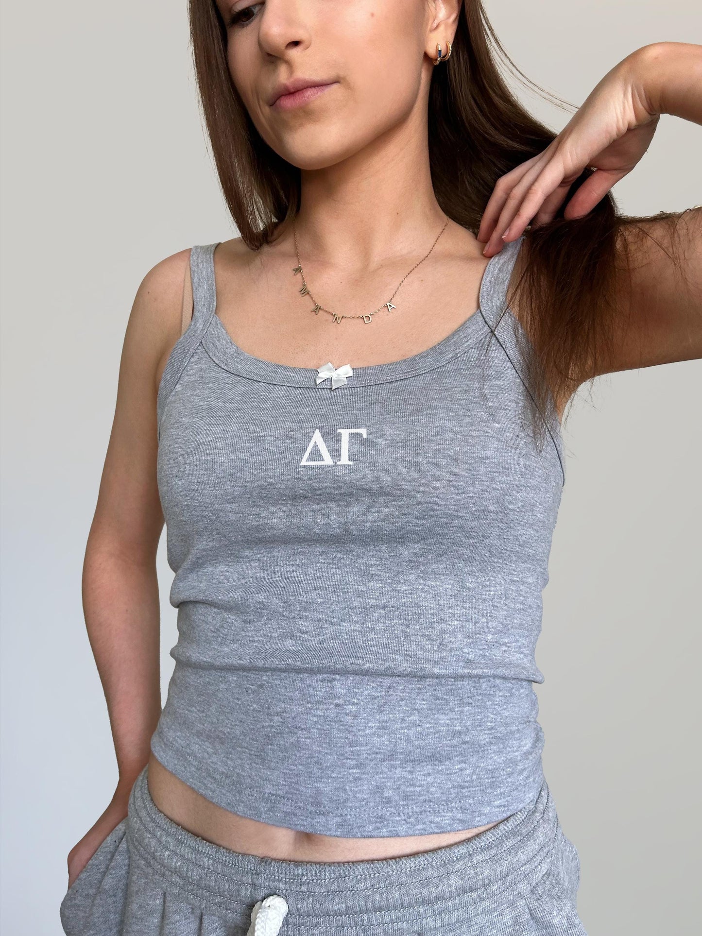 Delta Gamma Bow Down Crop Top