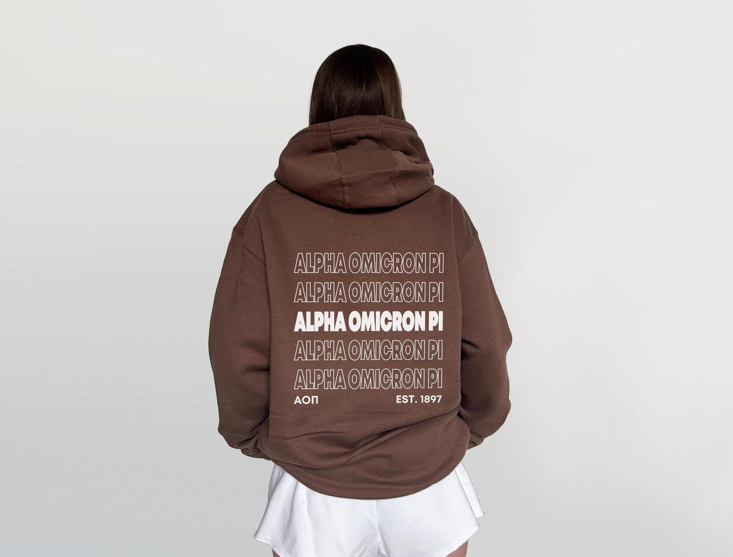 Alpha Omicron Pi Brown Sweatshirt