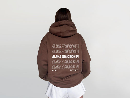 Alpha Omicron Pi Brown Sweatshirt