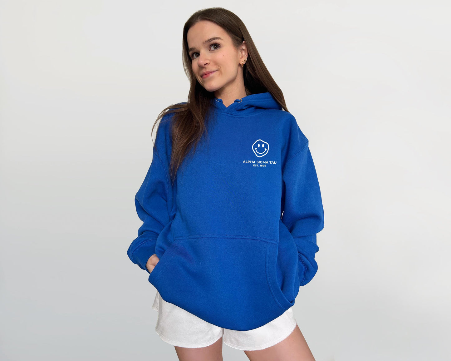 Alpha Sigma Tau Smiley Face Sweatshirt