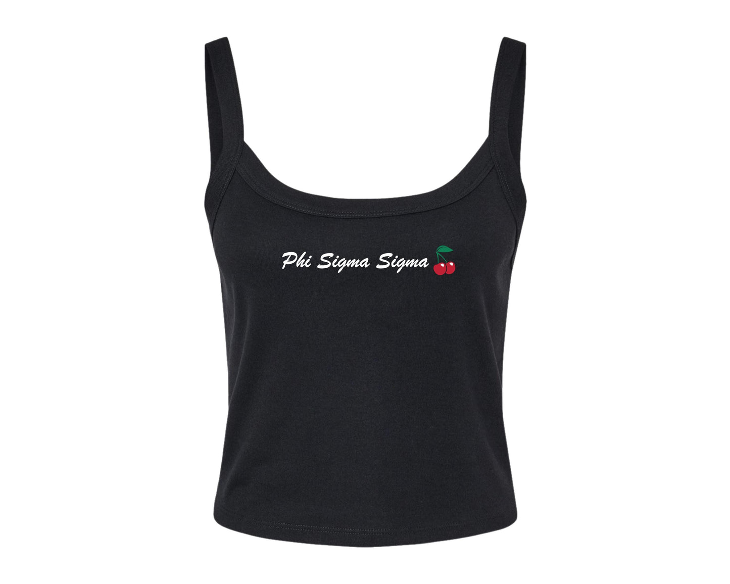 Phi Sigma Sigma Black Cherry Crop Top