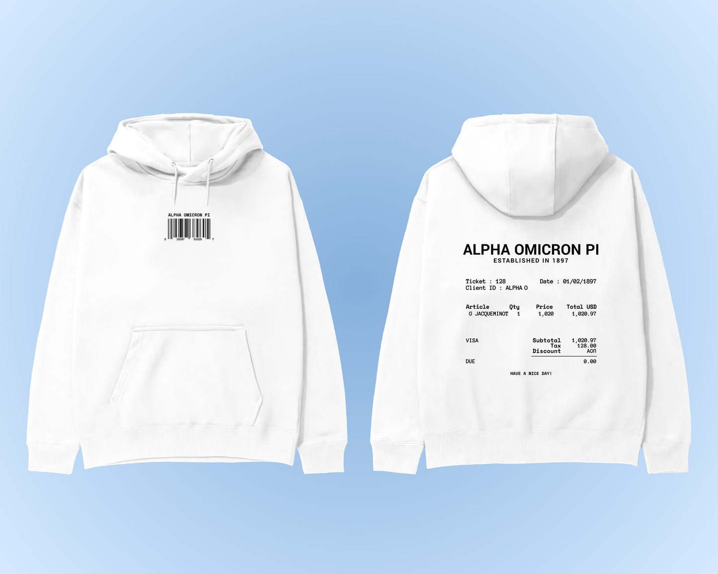 Alpha Omicron Pi Have A Nice Day Sweatshirt