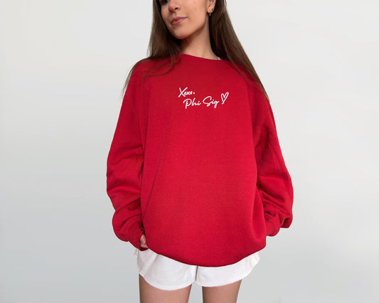 Phi Sigma Sigma XOXO Embroidered Sweatshirt