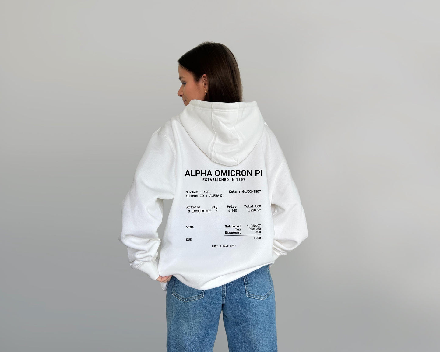 Alpha Omicron Pi Have A Nice Day Sweatshirt