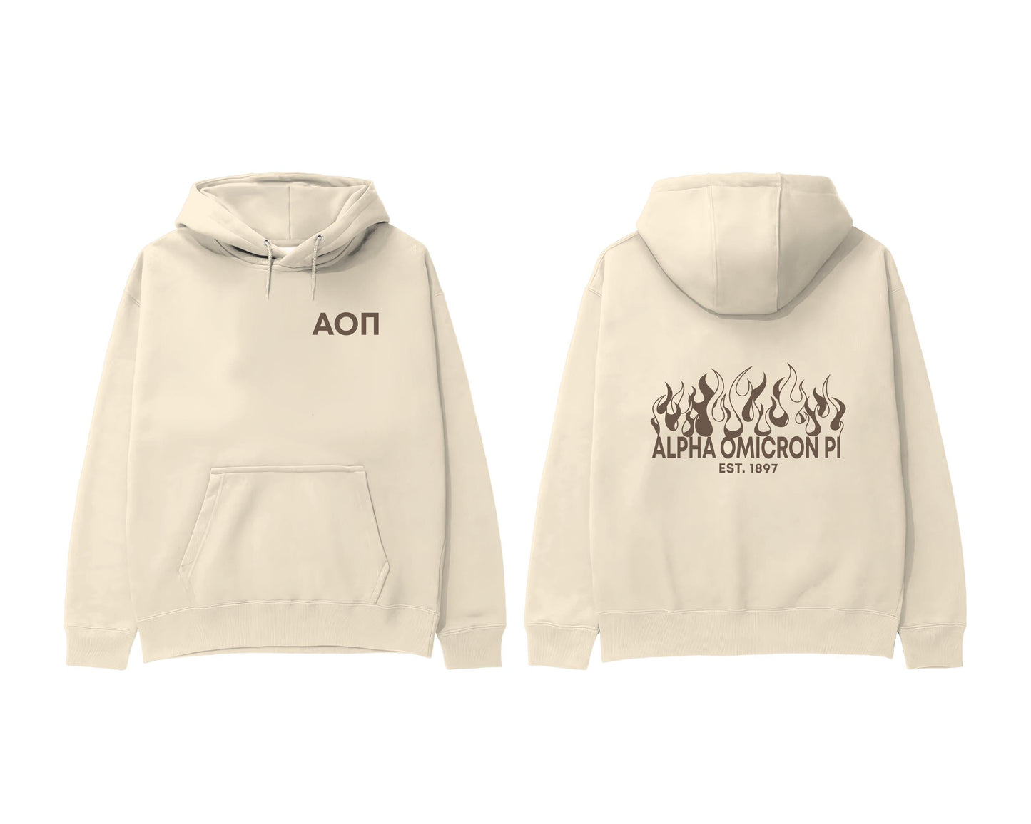 Alpha Omicron Pi Flames Sweatshirt