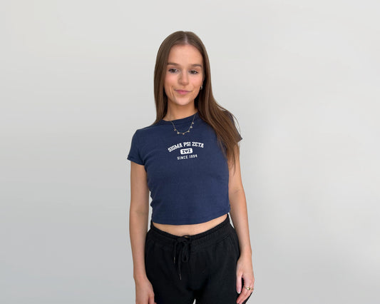 Sigma Psi Zeta Game Day Crop Top