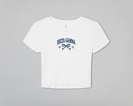 Delta Gamma Tied Together Baby Tee