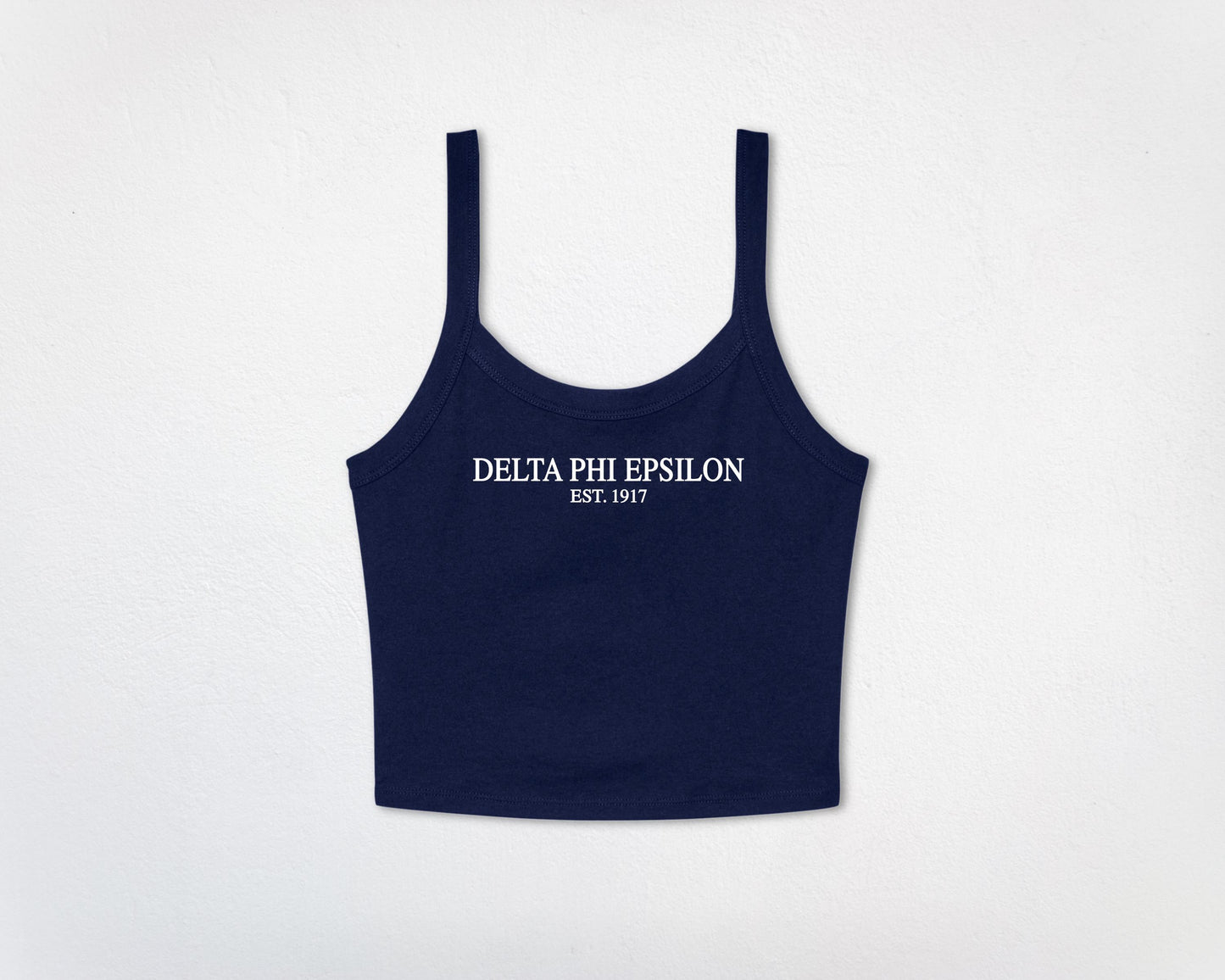 Delta Phi Epsilon Midnight Crop Top | Sorority Merch | Custom Sorority Tank Top