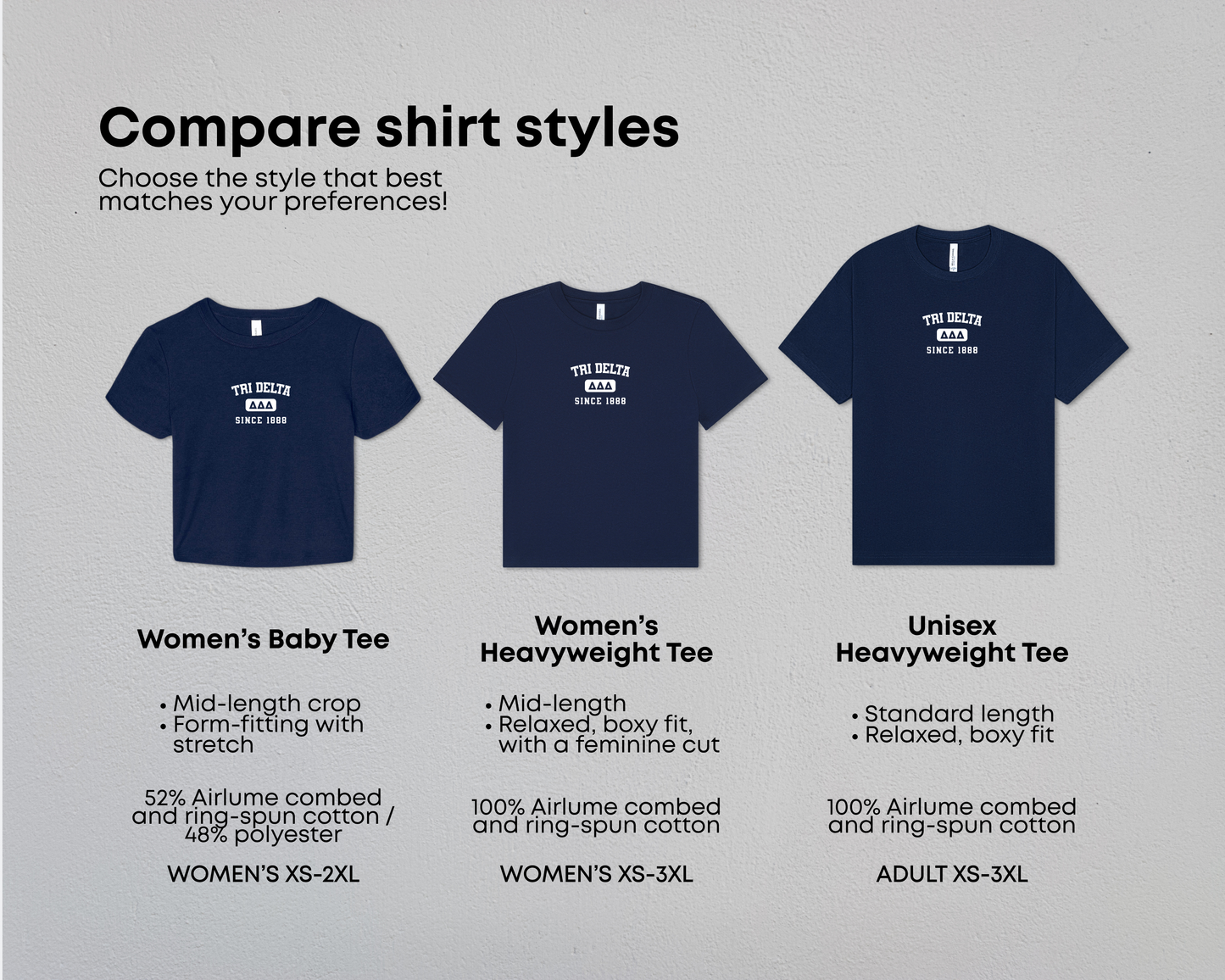 Delta Delta Delta Game Day Tees & Baby Tee