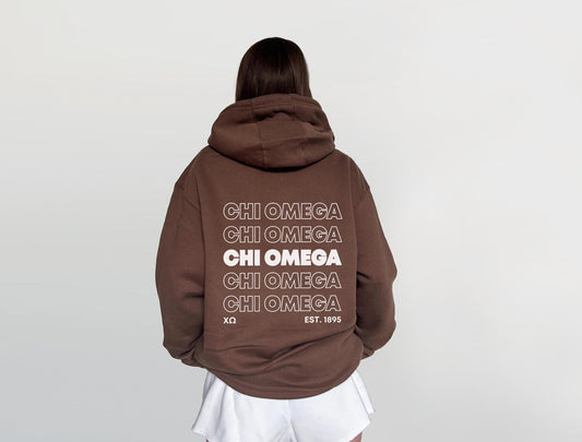 Chi Omega Brown Sweatshirt