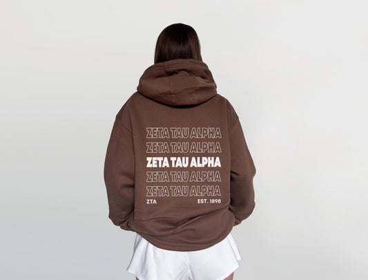 Zeta Tau Alpha Brown Sweatshirt