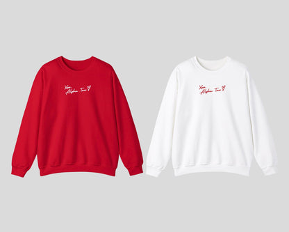 Alpha Sigma Tau XOXO Embroidered Sweatshirt