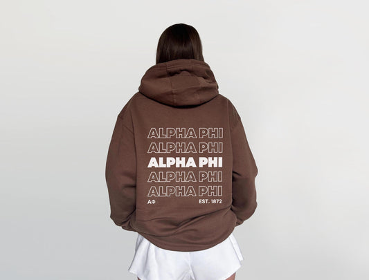 Alpha Phi Brown Sweatshirt