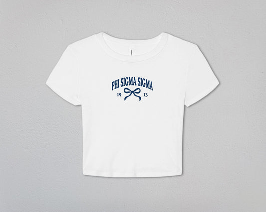 Phi Sigma Sigma Tied Together Baby Tee