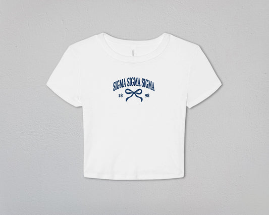 Sigma Sigma Sigma Tied Together Baby Tee