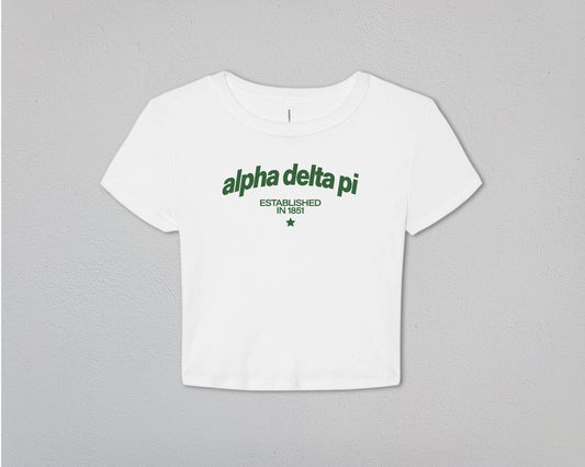 Alpha Delta Pi Evergreen Baby Tee