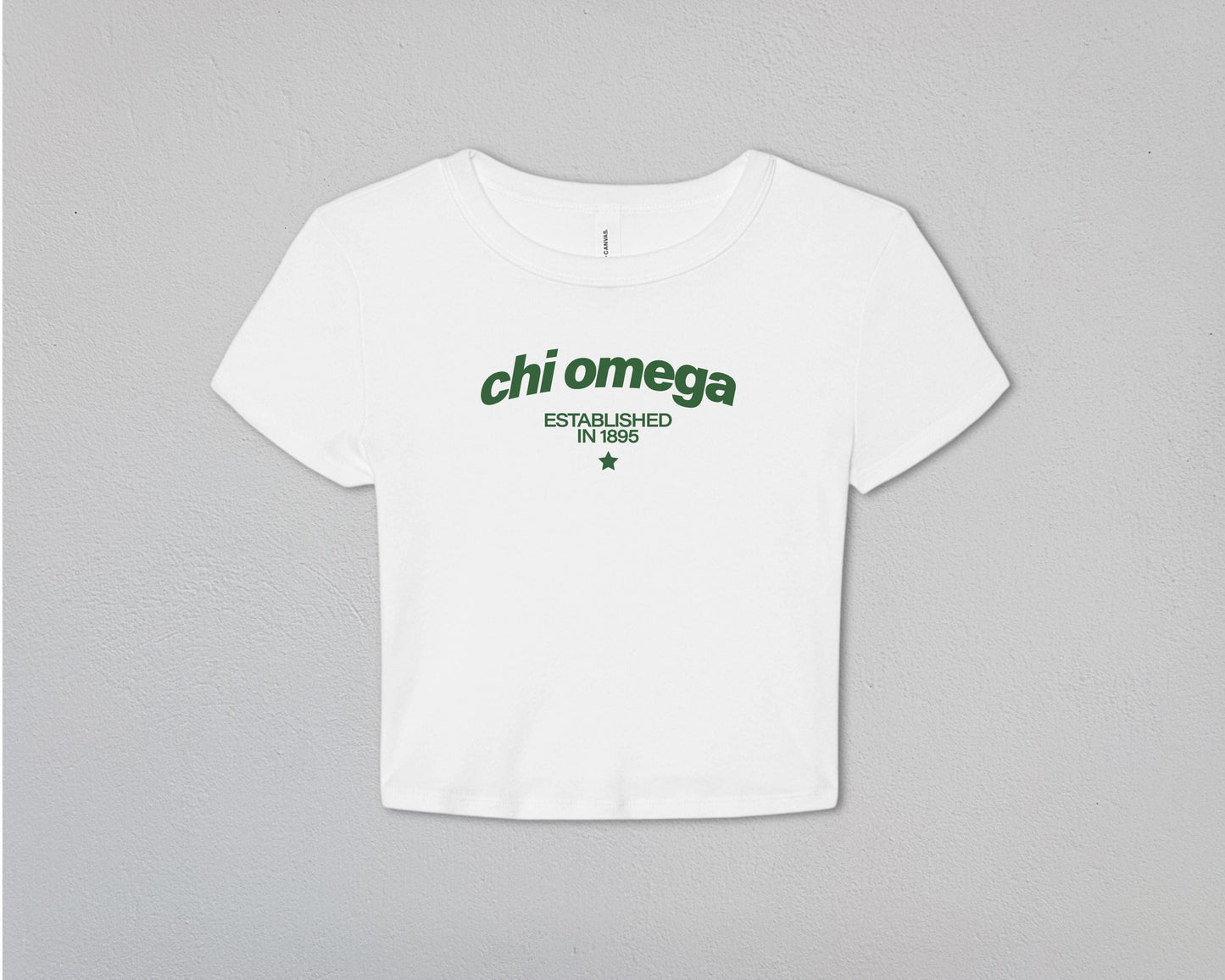 Chi Omega Evergreen Baby Tee