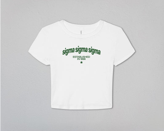 Sigma Sigma Sigma Evergreen Baby Tee