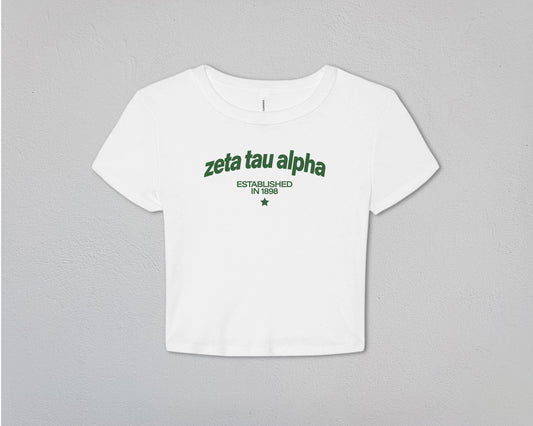 Zeta Tau Alpha Evergreen Baby Tee