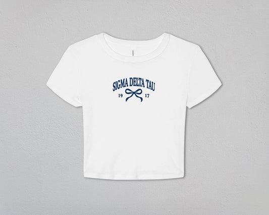 Sigma Delta Tau Tied Together Baby Tee