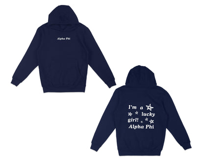 Alpha Phi Lucky Girl Sweatshirt
