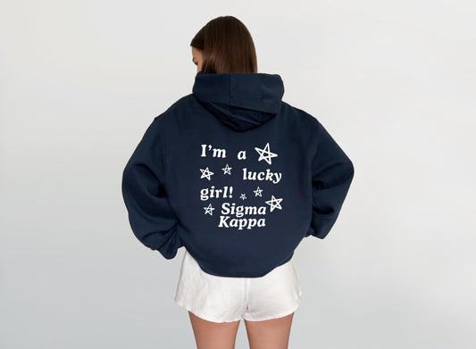 Sigma Kappa Lucky Girl Sorority Sweatshirt | Sorority Merch | Sorority Apparel