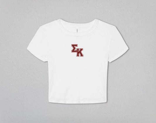 Sigma Kappa Varsity Baby Tee | Sigma Kappa Apparel | Sorority Merch