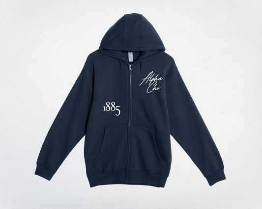 Alpha Chi Omega Autograph Zip Up Sweatshirt