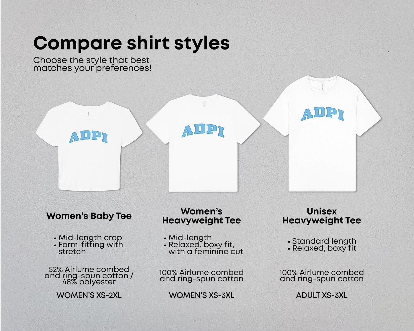 Alpha Delta Pi True Colors Tees & Baby Tee