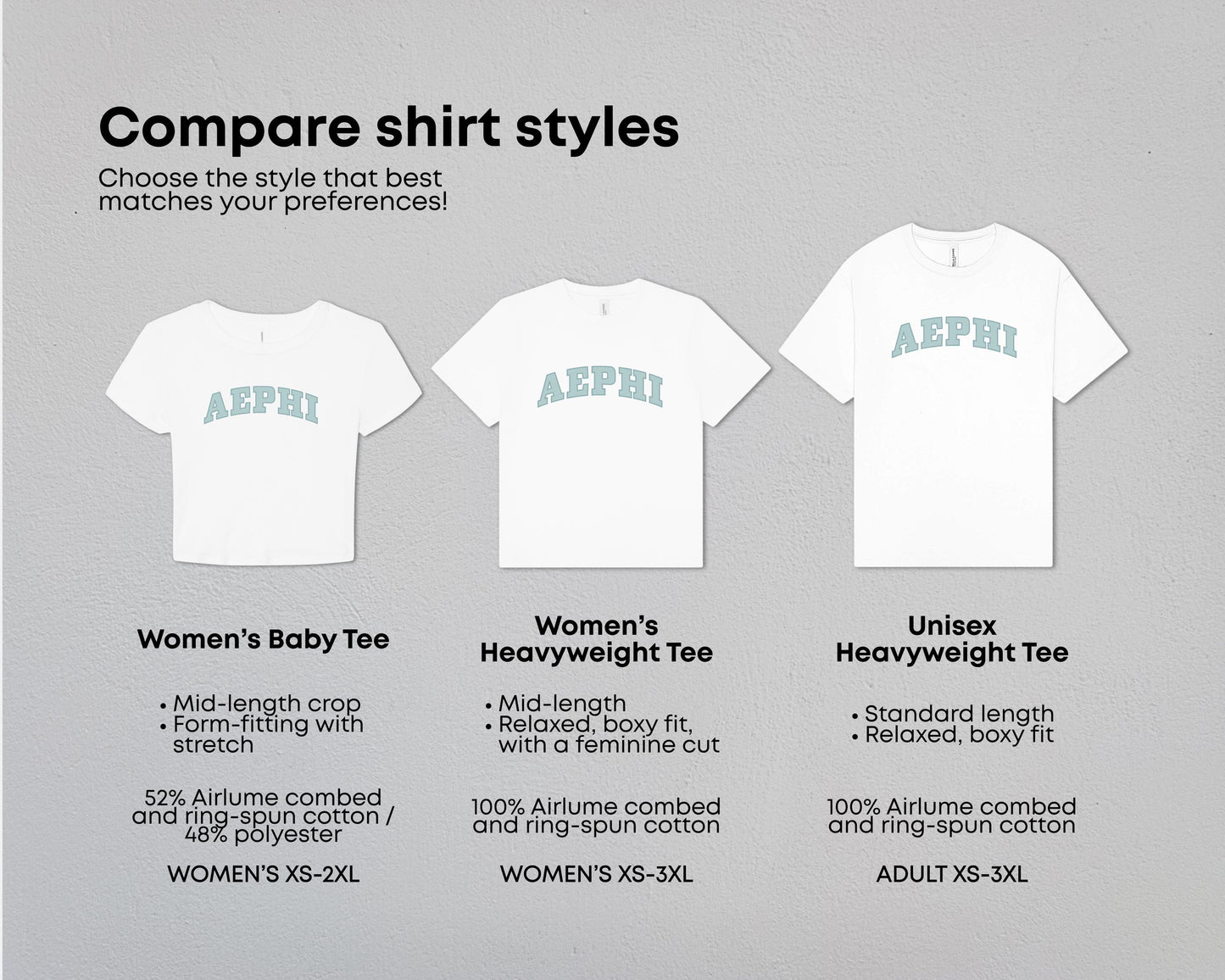 Alpha Epsilon Phi True Colors Tees & Baby Tee