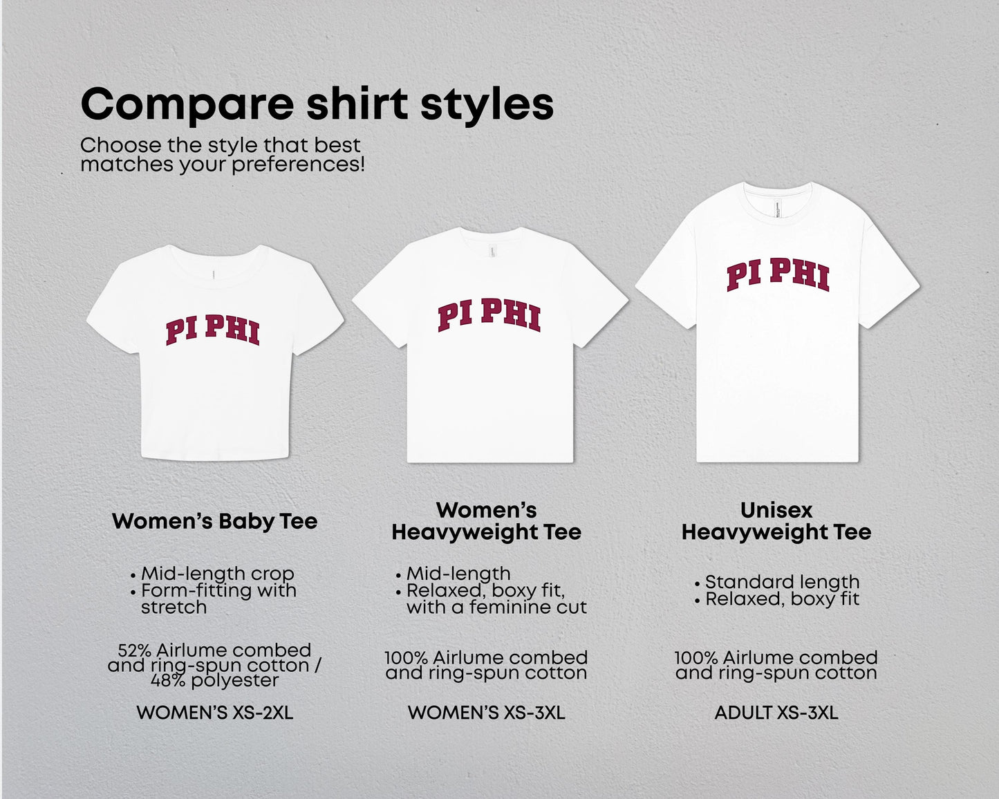 Pi Beta Phi True Colors Tees & Baby Tee