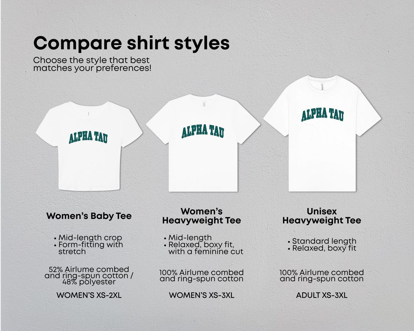 Alpha Sigma Tau True Colors Tees & Baby Tee