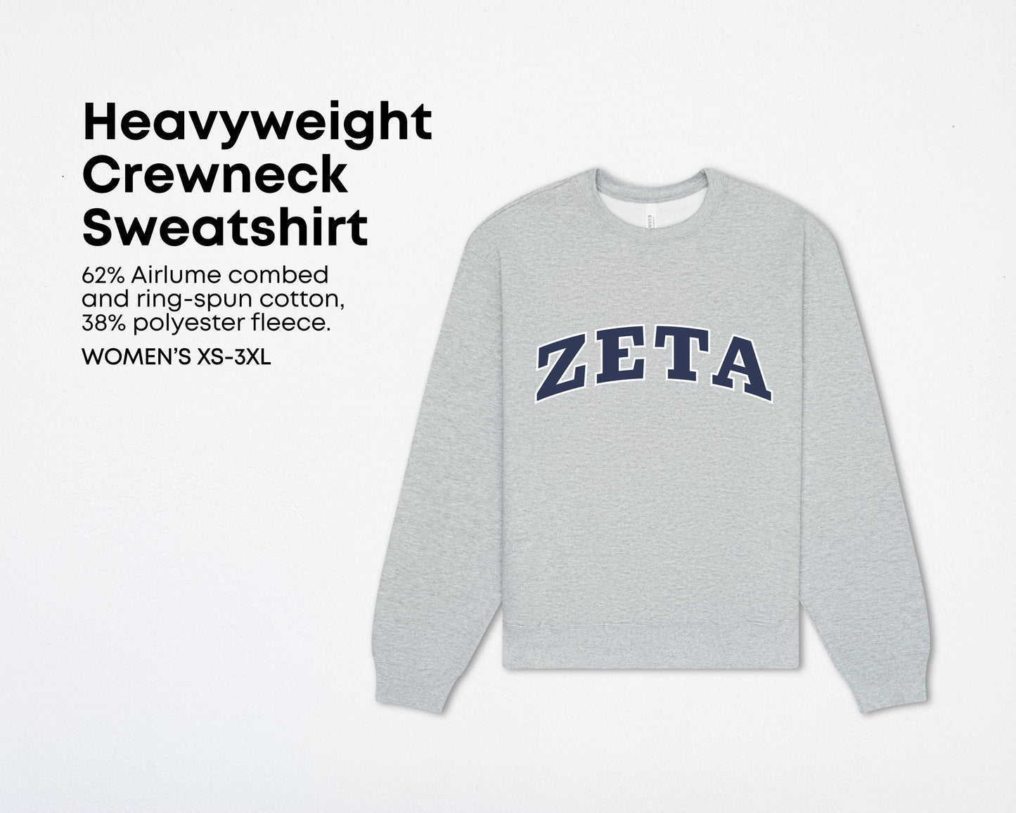 Zeta Tau Alpha Heritage Heavyweight Crewneck Sweatshirt