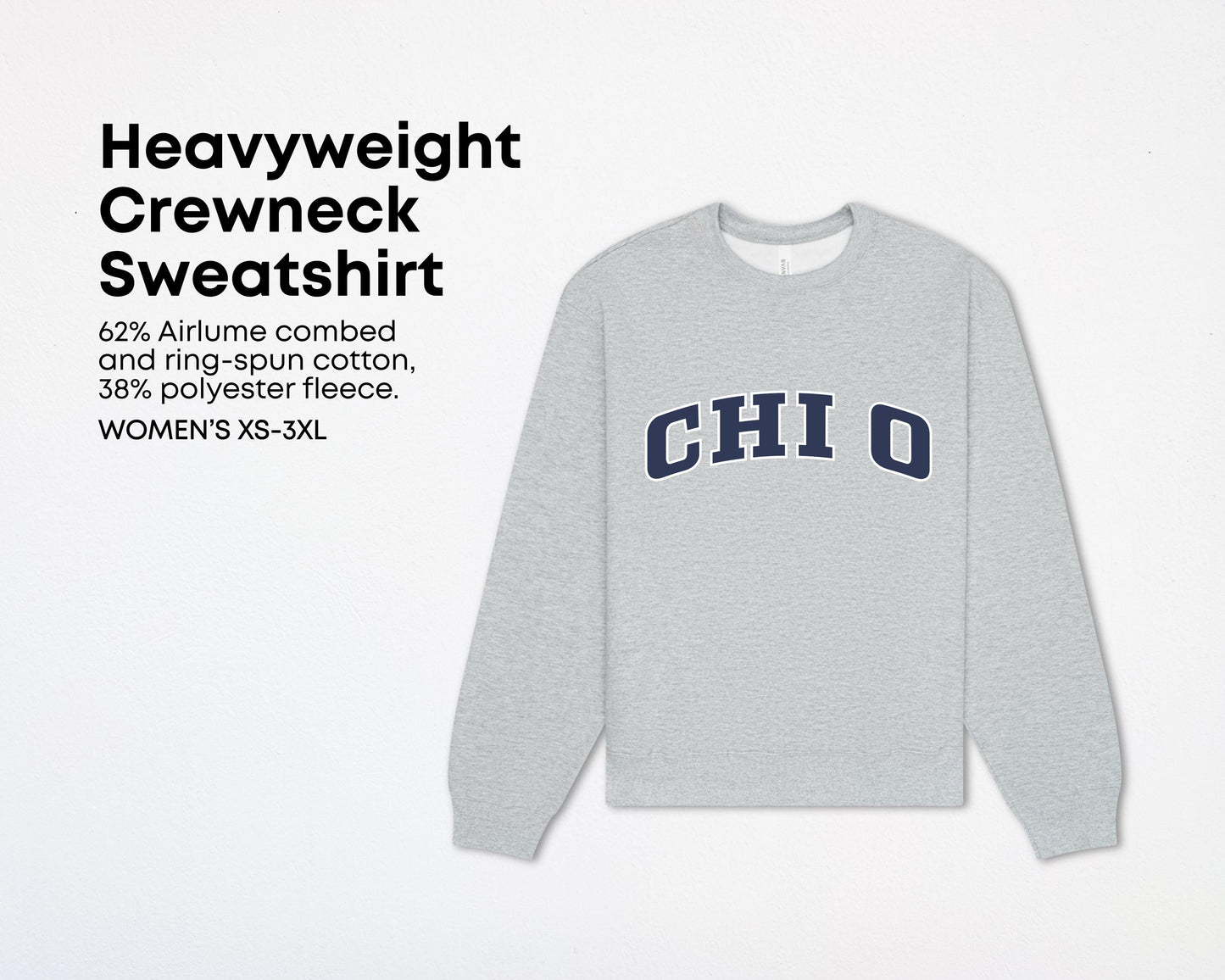 Chi Omega Heritage Heavyweight Crewneck Sweatshirt